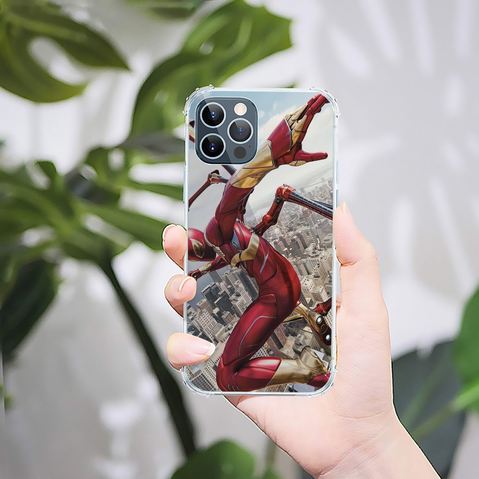 （画像用） Spider Man スパイダーマン 【iPhone 12シリーズ対応】透明スマホケース（クリアソフトケース）
